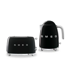 Zestaw Smeg - Czajnik + Toster na 2 kromki - czarny