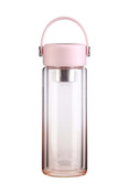 Butelka z podwójną ścianką i zaparzaczem Fuori 350 ml różowa 30206 - Vialli Design