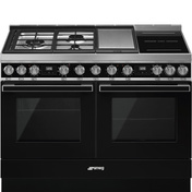Smeg - Kuchnia wolnostojąca PORTOFINO - czarny