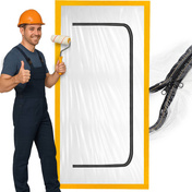 Drzwi przeciwpyłowe Extralink XXL z wejściem w kształcie litery U, 230 x 135 cm