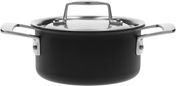 Demeyere Black 5 Garnek Niski Z Pokrywką 1.5 Ltr