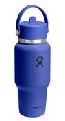 Butelka Hydro Flask 24 oz Wide Mouth Travel z zakrętką Flex Straw, Capri Blue