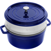 Garnek żeliwny okrągły z wkładem 5.2 ltr, niebieski - Staub