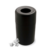 Kosz na śmieci Qualy Capsule Hole czarny, z otworem w pokrywie