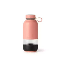 Butelka szklana na wodę TO GO różowa  Lekue
