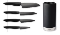 KYO - Blok na noże Soft-touch i zestaw 4 noży Shin