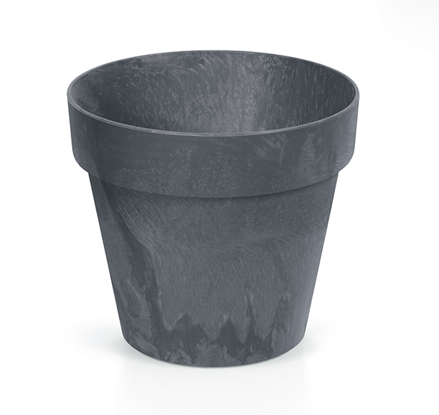 Doniczka CUBE Beton Effect 12L antracytowa  - Prosperplast