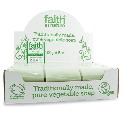 Organiczne mydła Aloe Vera, 18sztuk x 100g - Faith In Nature